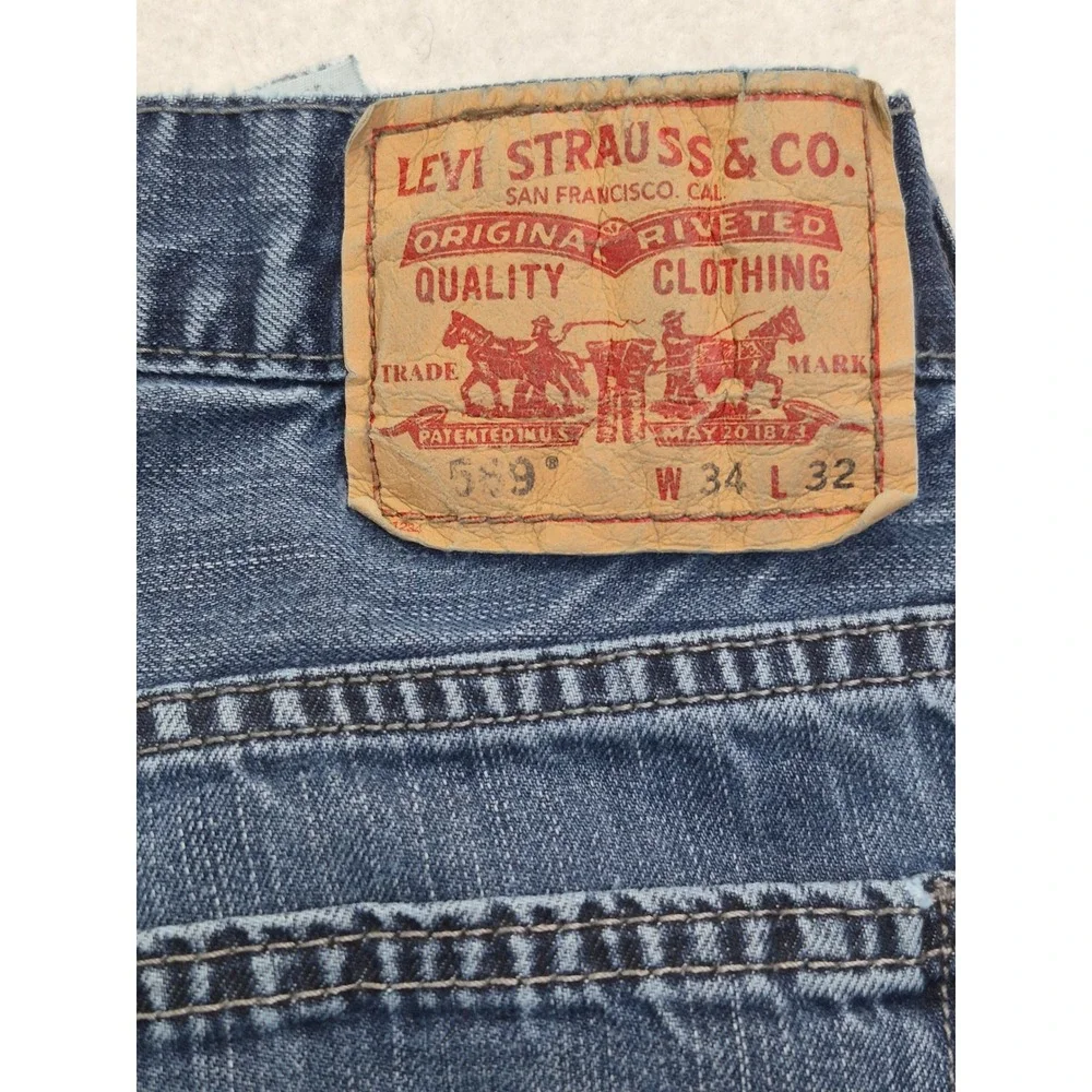 Levi's 569 Loose Straight Jeans Men's 34x32 Blue Relaxed Fit Denim